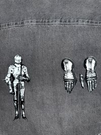 Image 3 of Medieval Cropped Denim Button Down- Small 2