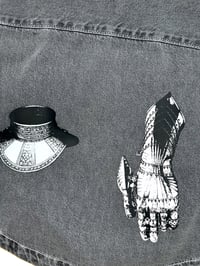 Image 3 of Medieval Cropped Denim Button Down- Small 1