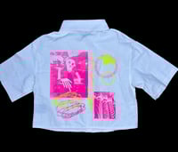 Image 1 of Neon Cropped Button-Up