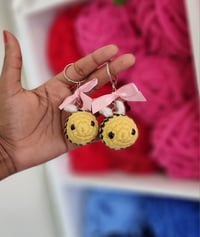Image 2 of 2 Handmade Crochet Bumblebee Keychain