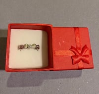 Image 1 of Classic Sterling Silver CZ Eternity Band