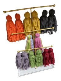 Image 2 of Handmade Yarn Fringe Earrings