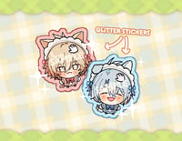 Phainon and Mydei Kitty/Doggy Maid Glitter Stickers