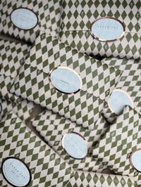 Image 2 of DIAMOND TULIP FLORAL GREEN HARLEQUIN LUXURY GIFT WRAP