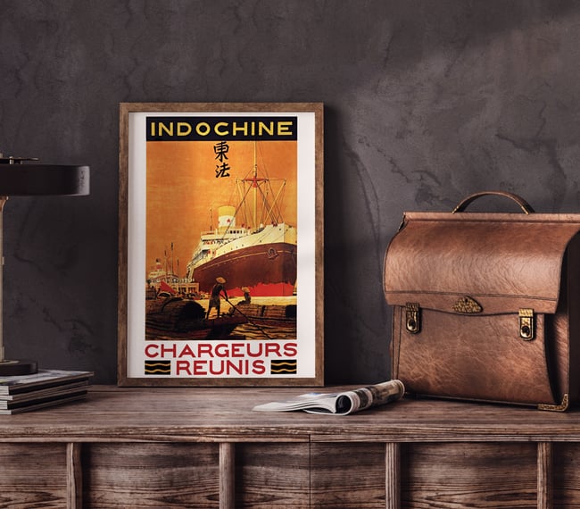 Indochine Chargeurs Réunis | Sandy Hook | Wall Art Print | Vintage Travel Poster