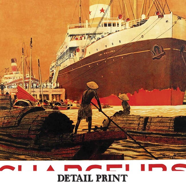 Indochine Chargeurs Réunis | Sandy Hook | Wall Art Print | Vintage Travel Poster