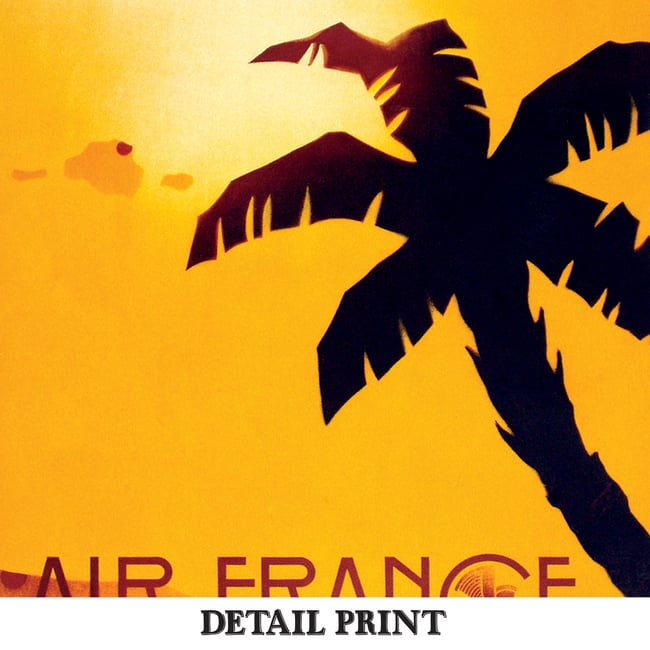 Air France, Marseille - Îles Baléares - Alger en 5 heures | Albert Solon | 1934 | Travel Poster