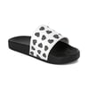 Kavouni Heart Pattern Black & White Casual Slide sandals