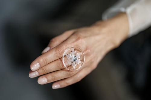 Image of "The biggest happiness" silver ring with rock crystal · SUMMA FELICITAS ·