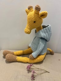 Image 1 of Gustav Giraffe with Knit Hoodie