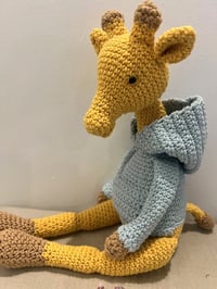 Image 3 of Gustav Giraffe with Knit Hoodie