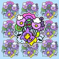 Spooky Flying Pikachu Vinyl Sticker