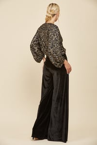 Image 2 of VELVET PALAZZO PANTS