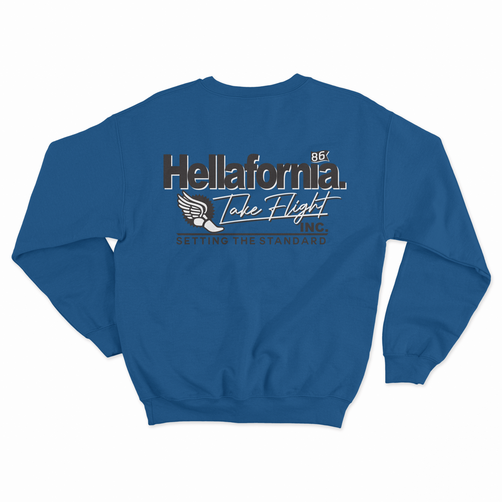TAKE FLIGHT INC. CREWNECK - BLUE