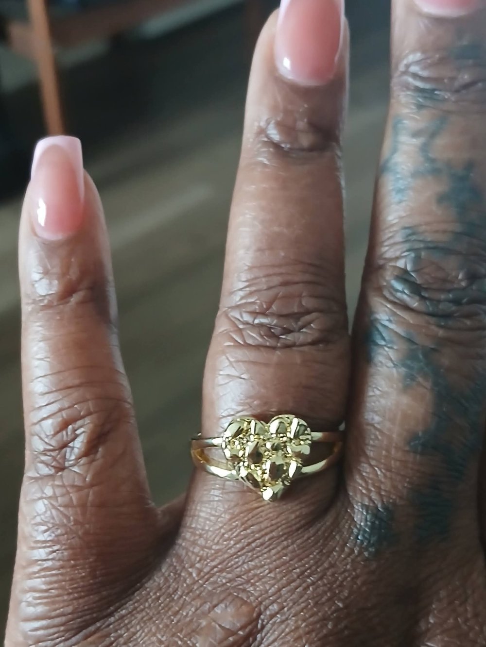 Image of Nugget heart ring 