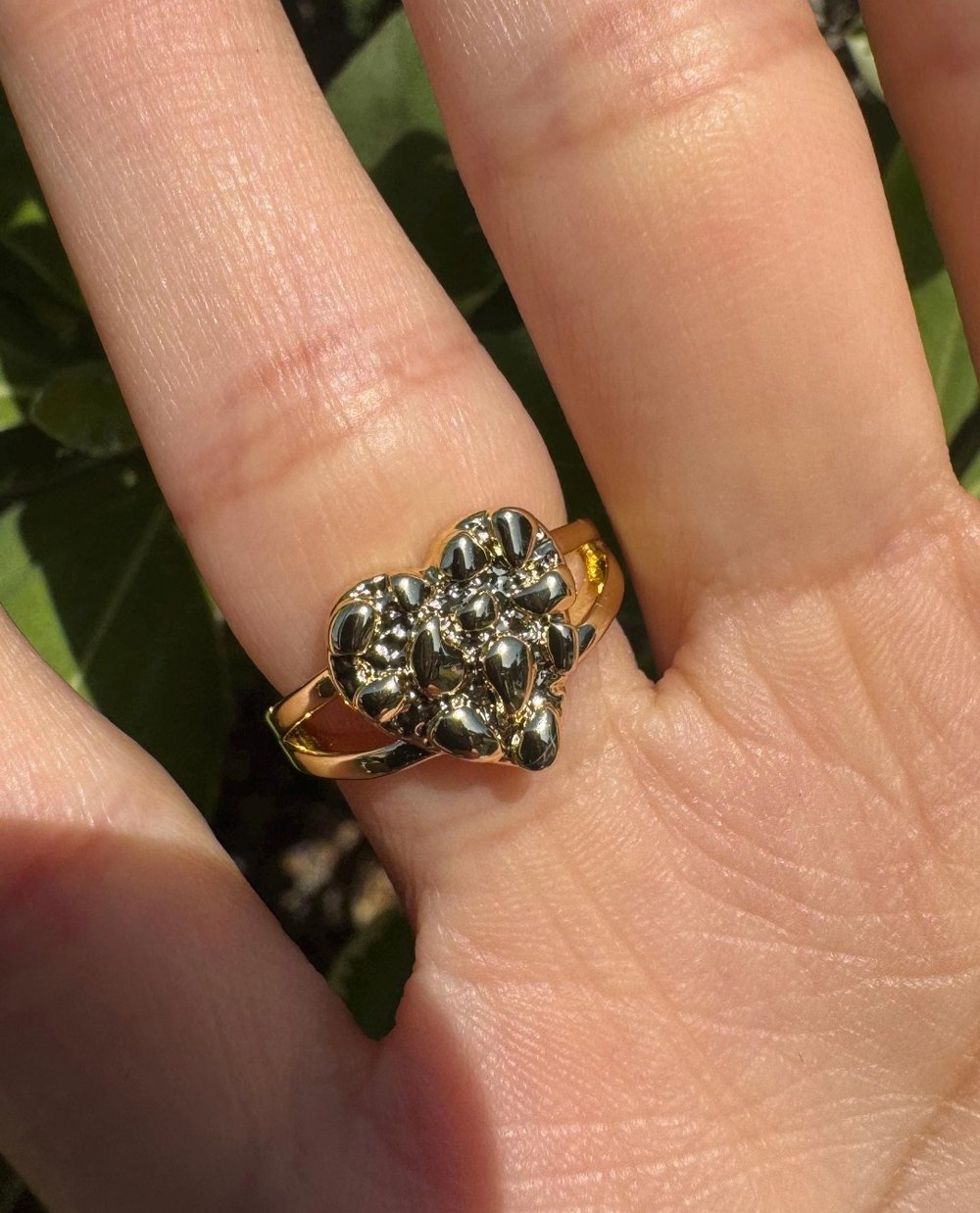 Image of Nugget heart ring 