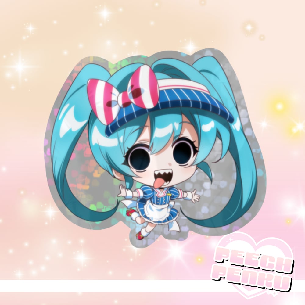 Image of 🌀 Mesmerizer Miku CORRUPT • Glitter Sticker 🌀
