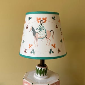 Image of Miniature ornament and Roaming Horses lampshade