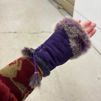 Image 3 of fur trim hand cuffs