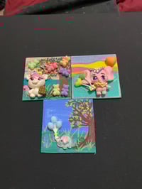Image 1 of Mixed Media Hand painted Magnets Elephant Unicorn 