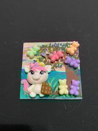 Image 2 of Mixed Media Hand painted Magnets Elephant Unicorn 