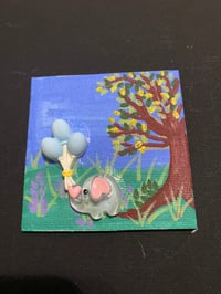 Image 3 of Mixed Media Hand painted Magnets Elephant Unicorn 