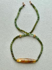 Image 5 of Collier longue perle agate et or 