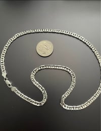 Image 2 of 22” 925 Sterling Silver Link Chain – 6mm