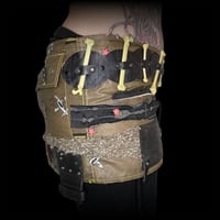 Image 2 of Military distressed bone brat apocalypse mini skirt