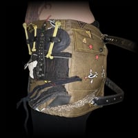 Image 3 of Military distressed bone brat apocalypse mini skirt