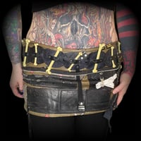 Image 1 of Military distressed bone brat apocalypse mini skirt