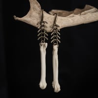 Bronze Chain Bone Earrings