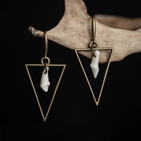 Bronze Triangle Teeth Earrings