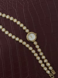Image 1 of Vintage J. Laurent Rhinestone Watch & Tennis Bracelet Set