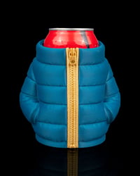 Image 1 of 3D Printed Puffer Jacket Can Holder – Drink Cooler Gift