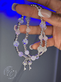 Pink Petal Charm Bracelet 