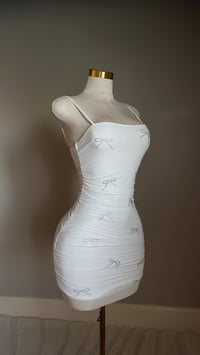 Image 3 of Lucia bow mini dress