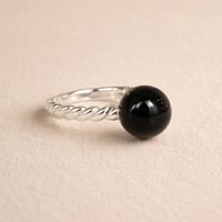 Image 2 of Eclipse Onyx Sphere Ring