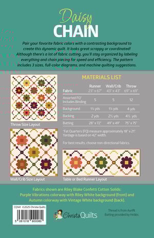 Daisy Chain Quilt Pattern by Christa Watson (CQ141) Preorder on Sale, ships 1/22/26
