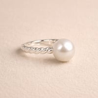 Image 2 of Pure Pearl Sphere Ring