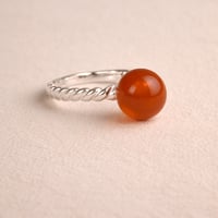 Image 2 of Solace Carnelian Sphere Ring