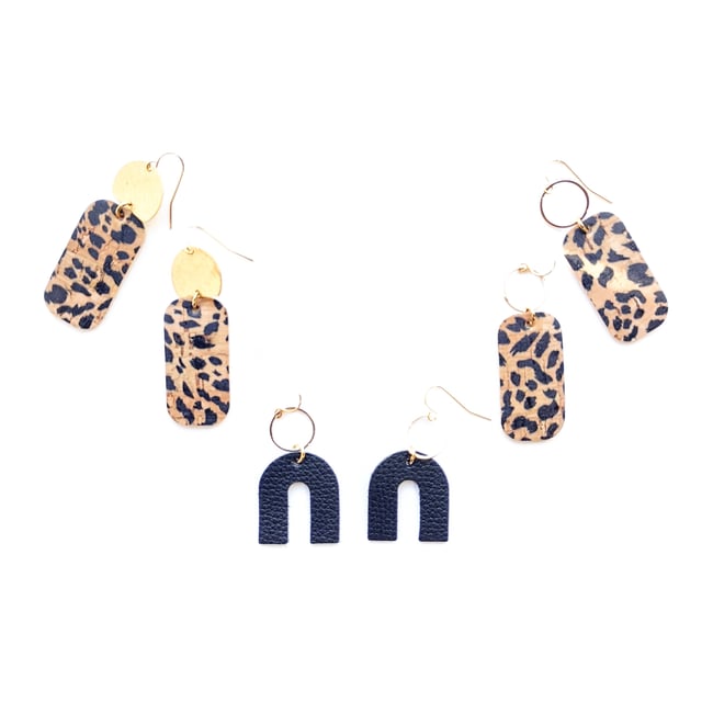 Denise Leopard Print Earrings