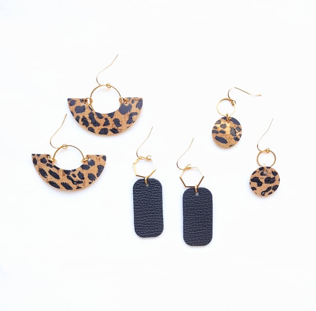 Dahlia Leopard Statement Earrings 