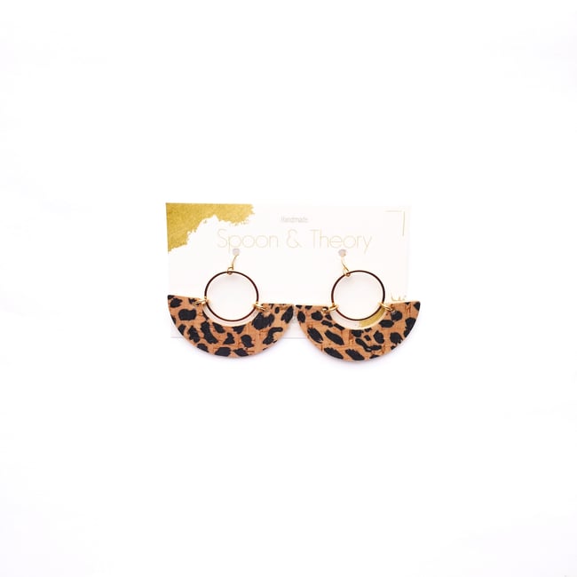 Dahlia Leopard Statement Earrings 