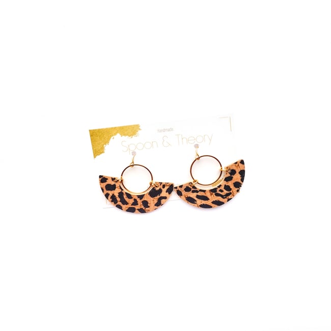 Dahlia Leopard Statement Earrings 