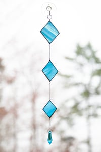Image 3 of Stained Glass Diamond Chains with Glass Prism
