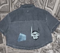 Image 1 of Medieval Cropped Denim Button Down- Large 3