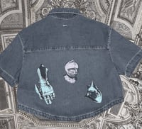 Image 1 of Medieval Cropped Denim Button Down- Small 3