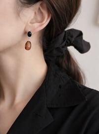 Image 2 of Umber Black Drop Earring