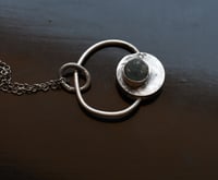 Image 4 of Circles of Eternity Silver Necklace Ancient Roman Glass